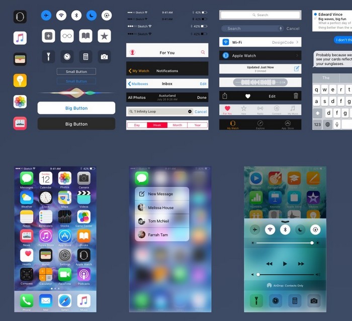 iOS 9 GUI for Sketch